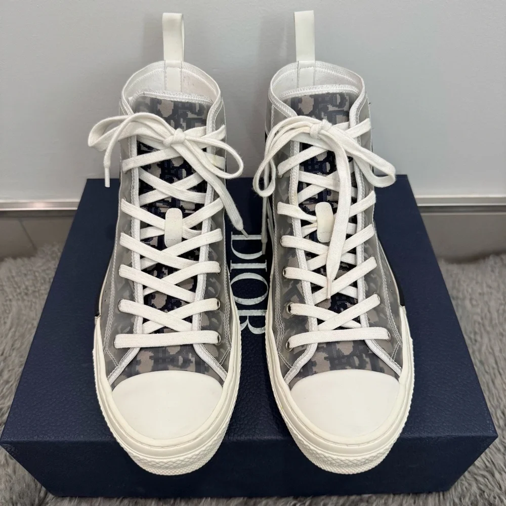 Dior B23 High-Top Oblique Sneakers - Picture 2 of 11